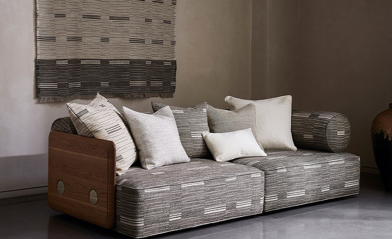 Offset Parchment Fabric by Mark Alexander 