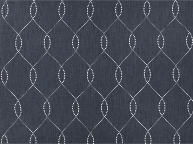 Ogee Indigo Fabric by Mark Alexander 