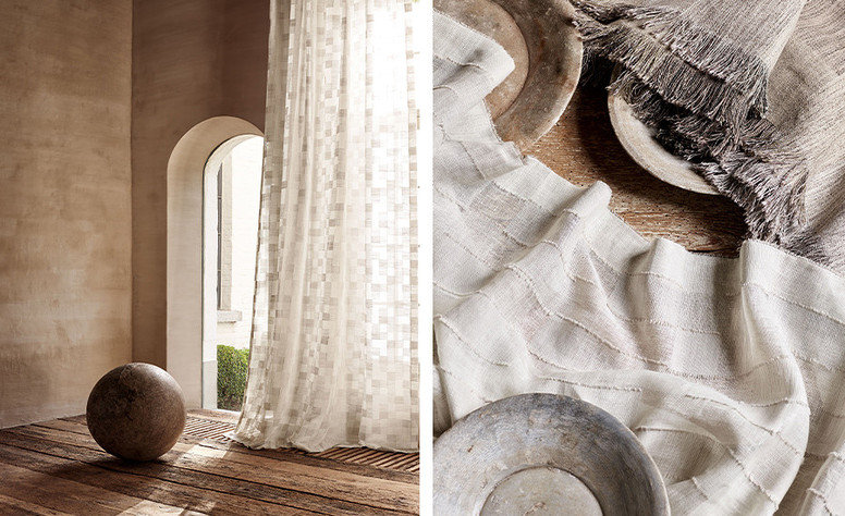 Overlap Jasper White Fabric by Mark Alexander 