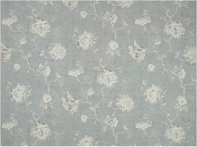 Peony Indian Blue Fabric by Mark Alexander 