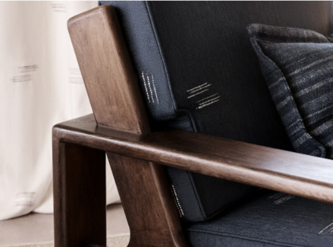 Riva Indigo Fabric by Mark Alexander 