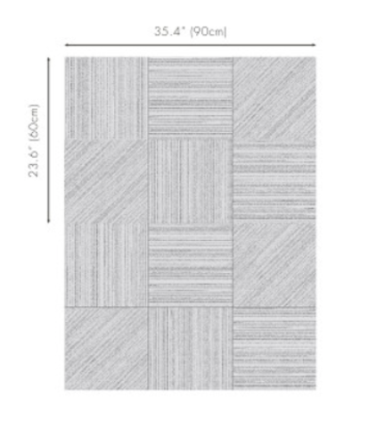 Square Cut Silver Wallcovering by Mark Alexander