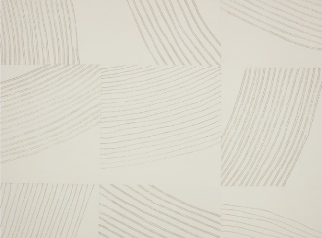 Suna Jasper White Wallcovering by Mark Alexander