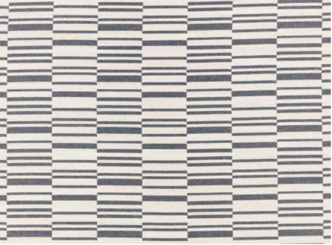 Veranda Offset Indigo Fabric by Mark Alexander 