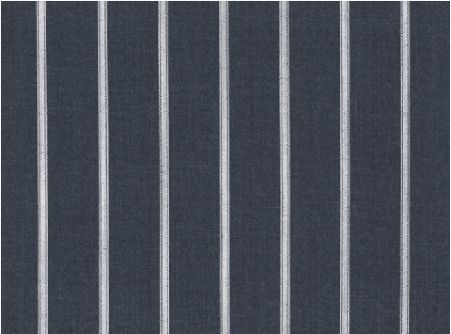Veranda Ticking Indigo Fabric by Mark Alexander 