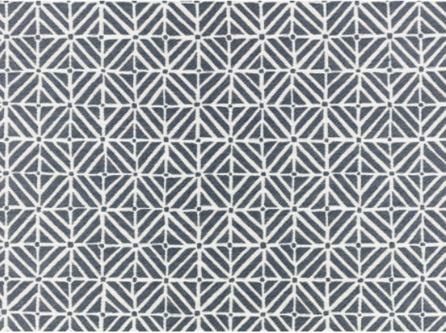 Veranda Tile Indigo Fabric by Mark Alexander 