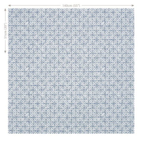 Veranda Tile Indigo Fabric by Mark Alexander 