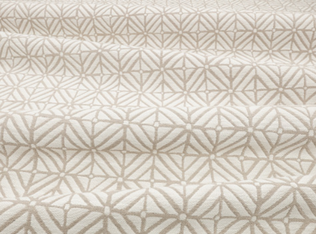 Veranda Tile Sand Fabric by Mark Alexander 