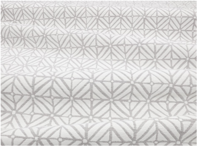 Veranda Tile Silverbirch Fabric by Mark Alexander 