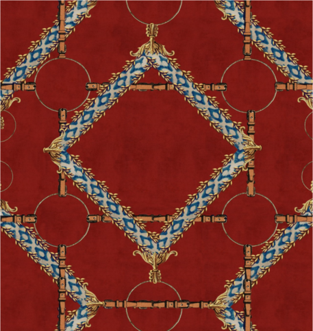 Decorative Harness Burgundy Wallpaper by Mind the Gap