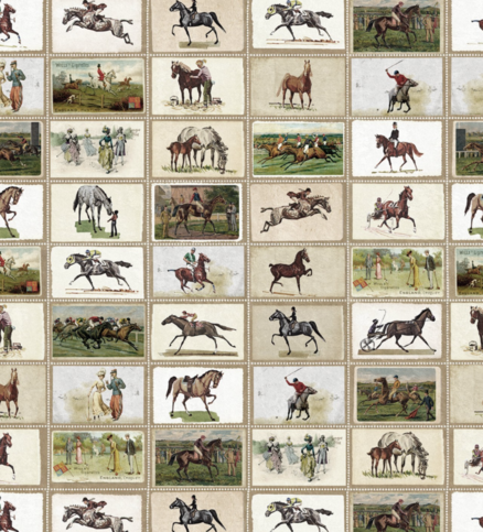 English Equestrian Stamps Wallpaper by Mind the Gap