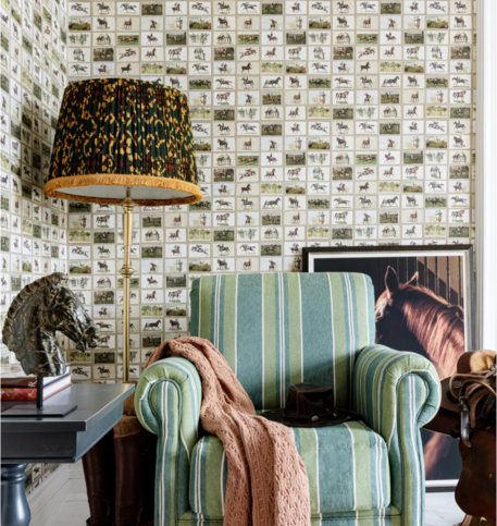 English Equestrian Stamps Wallpaper by Mind the Gap