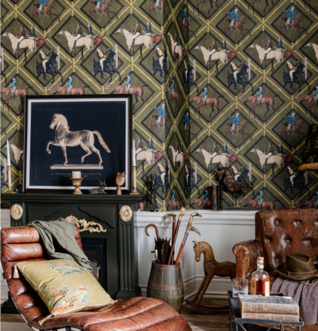 Gymkhana Khaki Wallpaper by Mind the Gap