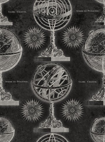 Armillary Black Wallpaper by Mind The Gap 