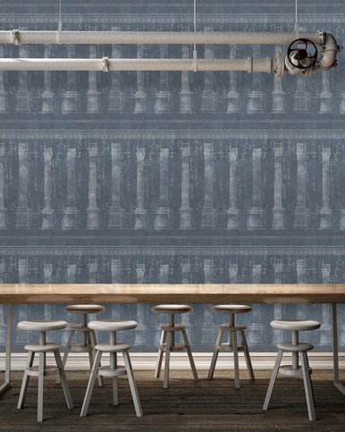 Colonnade Blue Wallpaper by Mind The Gap