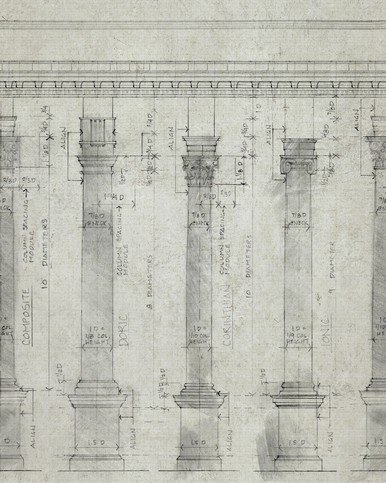 Colonnade Sand Wallpaper by Mind The Gap