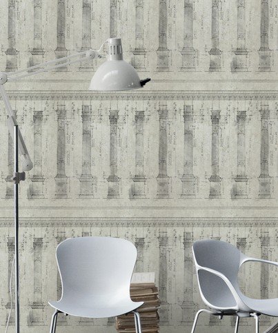 Colonnade Sand Wallpaper by Mind The Gap