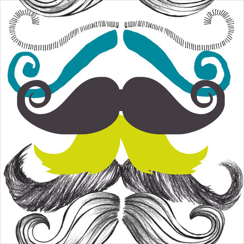 Different Moustaches Wallpaper by Mind The Gap 
