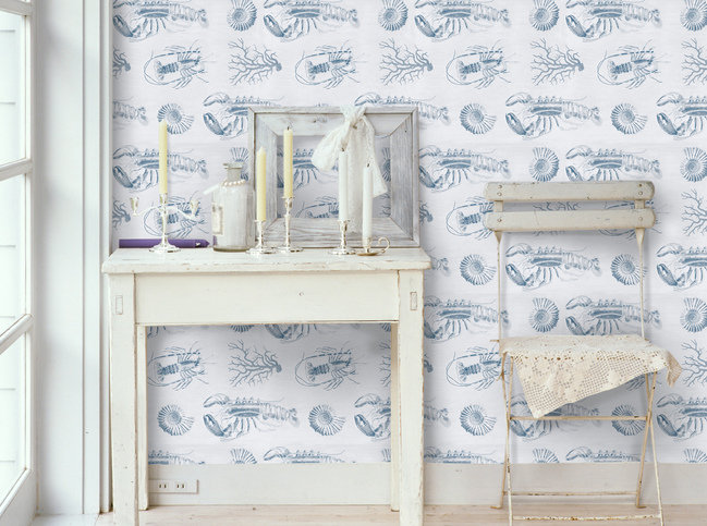 Lobster Blue Wallpaper by Mind The Gap 