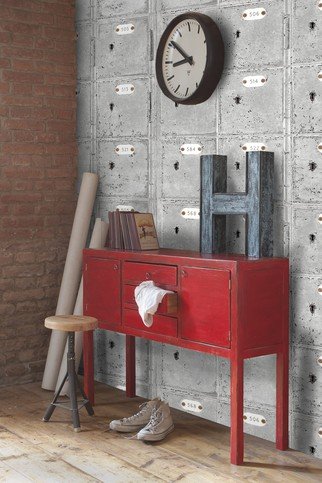 Locker Room White Wallpaper by Mind The Gap 