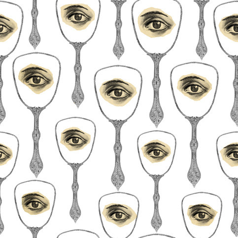 Mirror's Eye Neutral Wallpaper by Mind The Gap 