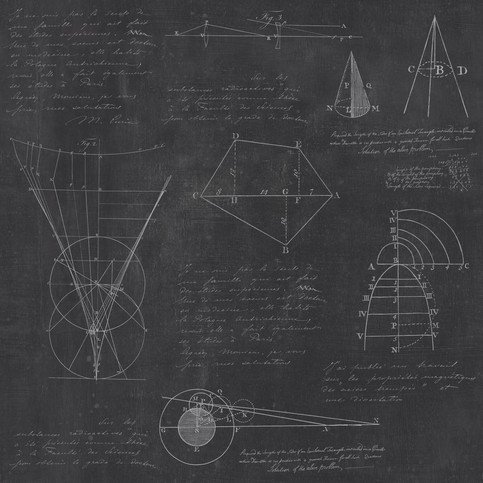 Newton Geometry Anthracite Wallpaper by Mind The Gap 