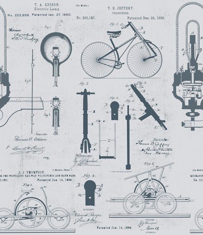 Patents Gray Wallpaper by Mind The Gap 
