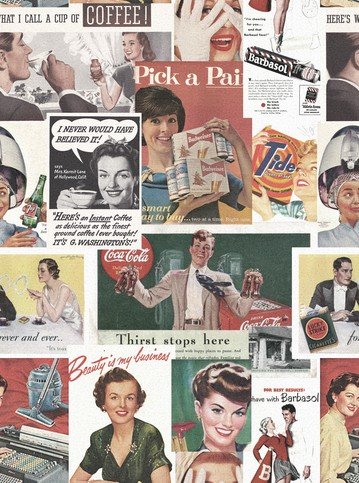 Retro Ads Wallpaper by Mind The Gap 
