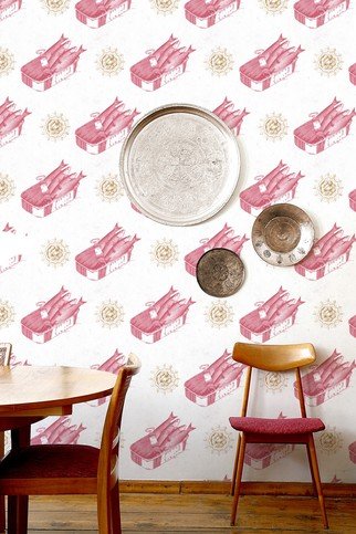 Sardines Red Wallpaper by Mind The Gap 