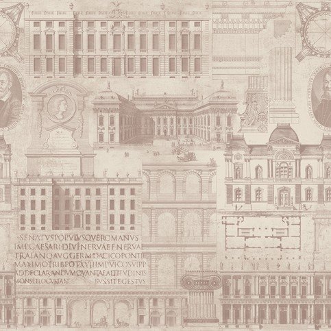 Vitruvius Taupe Wallpaper by Mind The Gap 