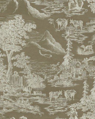 Toile Du Tyrol Taupe Wallpaper by Mind the Gap