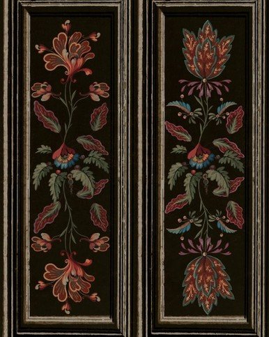 Tyrolean Panel Black Wallpaper by Mind the Gap