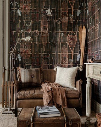 Vintage Skiing Wallpaper by Mind the Gap