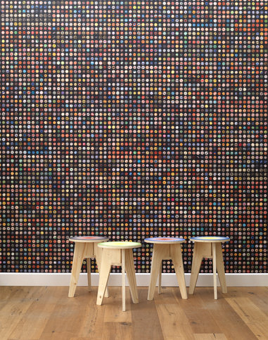Crown Caps Black Wallcovering by NLXL 