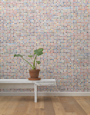 Crown Caps White Wallcovering by NLXL 