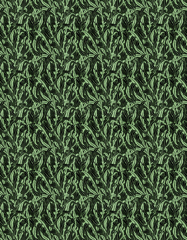 Monochrome Leaves Green Wallcovering by NLXL 