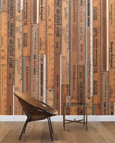 Printed Rulers Large Wallcovering by NLXL