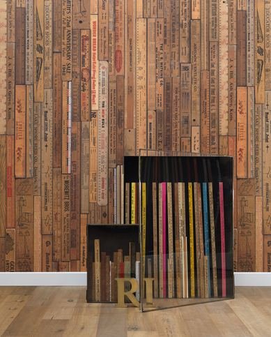 Printed Rulers Small Wallcovering by NLXL
