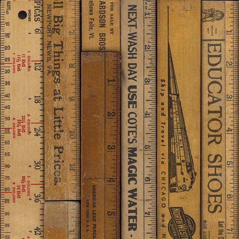Printed Rulers Small Wallcovering by NLXL