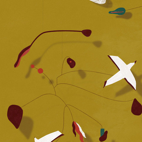 Les Mobiles Wallcovering by Nobilis
