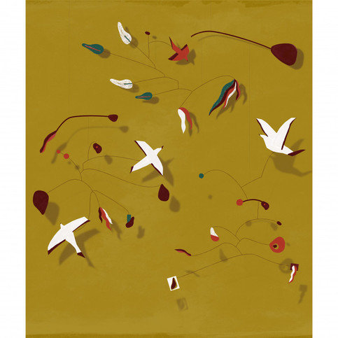 Les Mobiles Wallcovering by Nobilis