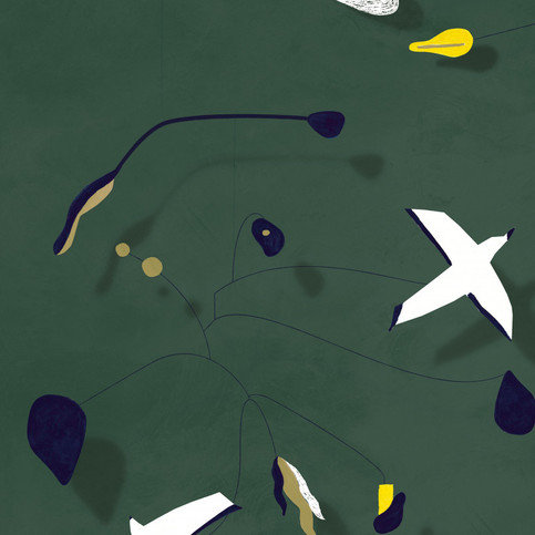Les Mobiles Wallcovering by Nobilis