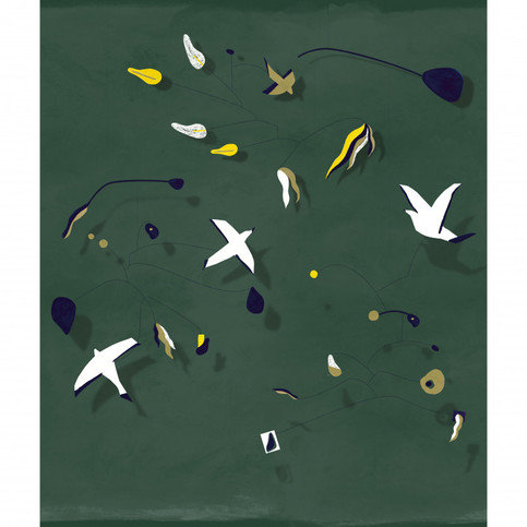 Les Mobiles Wallcovering by Nobilis