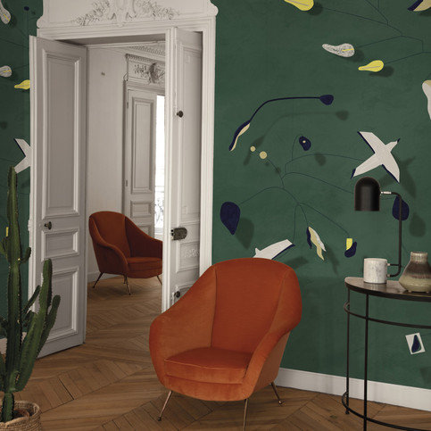 Les Mobiles Wallcovering by Nobilis