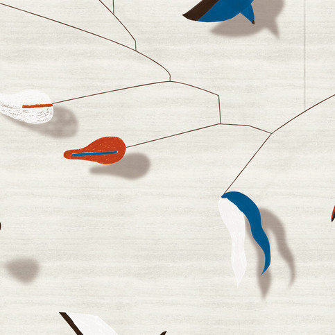 Les Mobiles Wallcovering by Nobilis