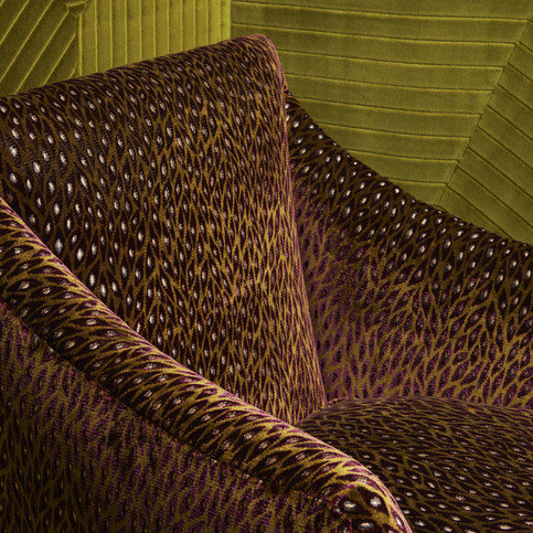 Velours Paon Fabric by Nobilis
