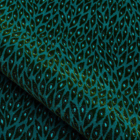 Velours Paon Fabric by Nobilis