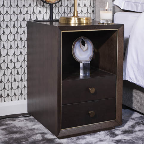 Arlington Bedside - 400 Chocolate Oak by Robert Langford 