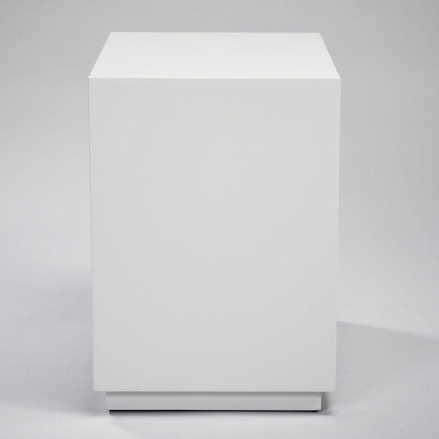 Seattle Ribbed Front Bedside 700 Matt French Grey with Ral Drawer Fronts by Robert Langford
