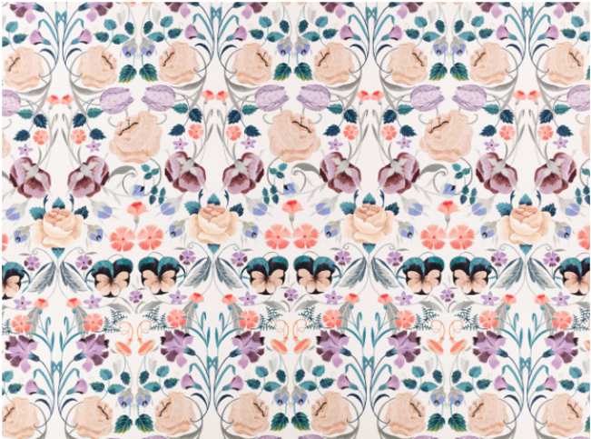 Bonita Lilac Ash Fabric by Temperley London x Romo